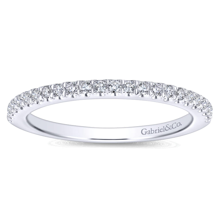 14K White Gold Matching Wedding Band - 0.19 ct - Shot 5