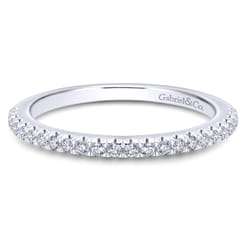 14K White Gold Matching Wedding Band