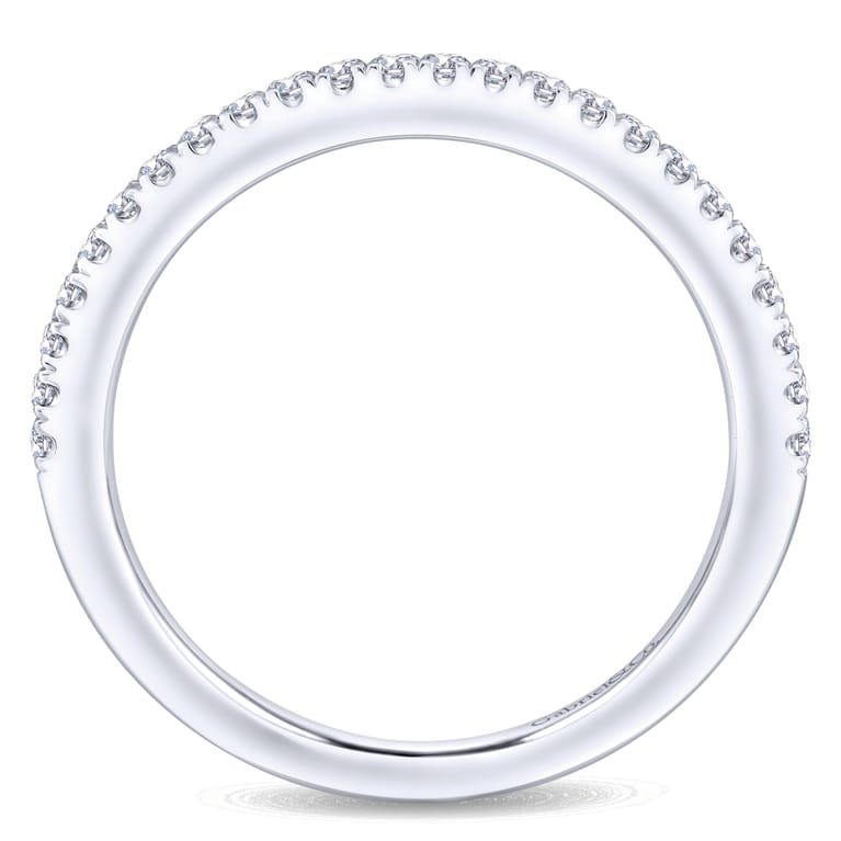 14K White Gold Matching Wedding Band - 0.19 ct - Shot 2