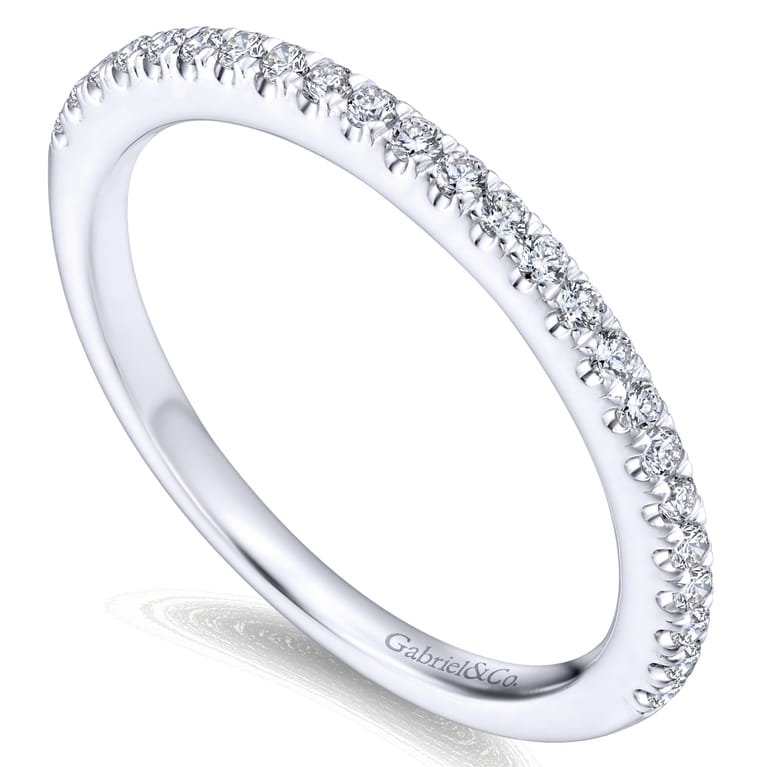14K White Gold Matching Wedding Band - 0.19 ct - Shot 3