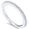 14K White Gold Matching Wedding Band - 0.19 ct