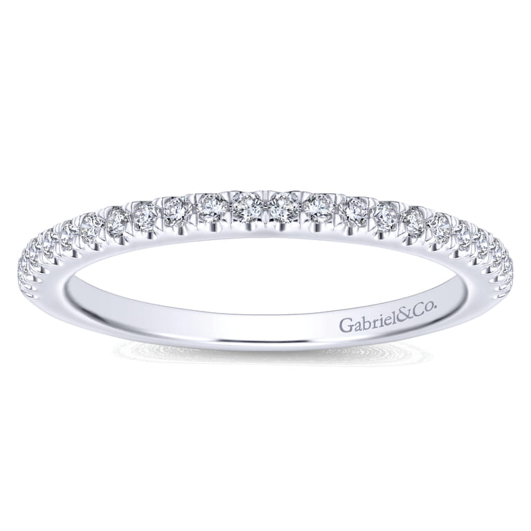 14K White Gold Matching Wedding Band - 0.19 ct - Shot 5