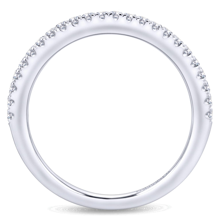 14K White Gold Matching Wedding Band - 0.19 ct - Shot 2