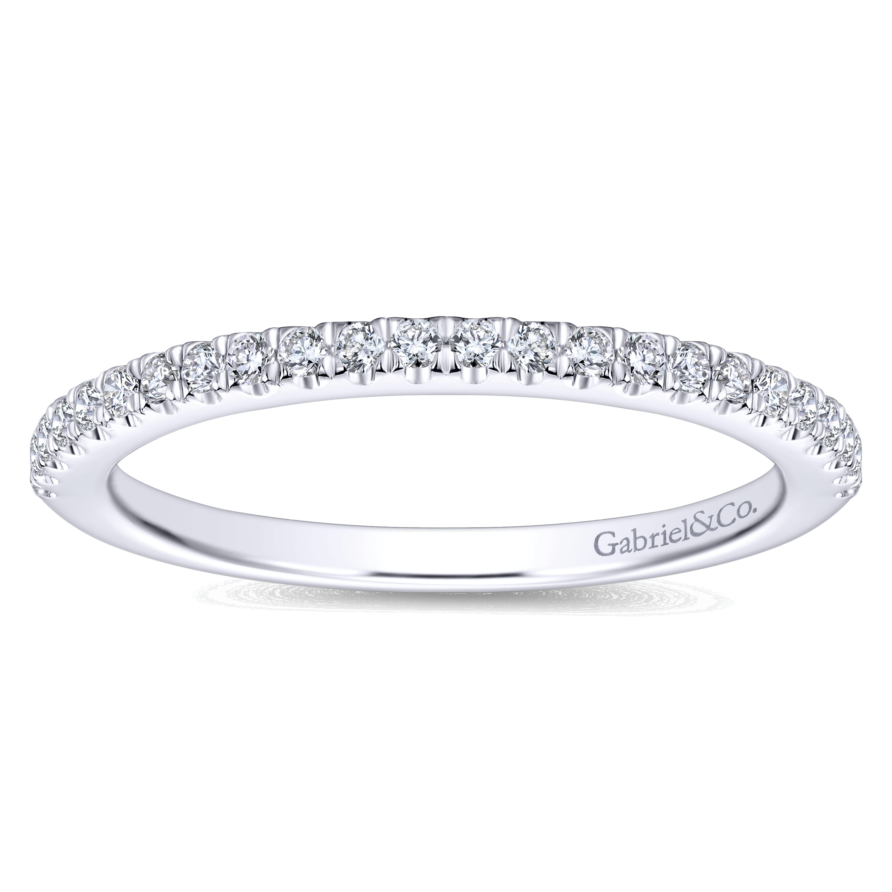 14K White Gold Matching Wedding Band - 0.19 ct - Shot 5