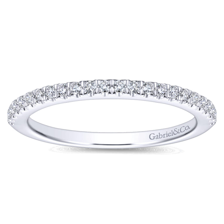 14K White Gold Matching Wedding Band - 0.19 ct - Shot 5