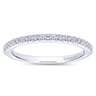 14K White Gold Matching Wedding Band - 0.19 ct
