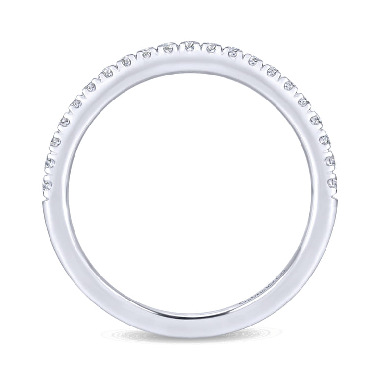 14K White Gold Matching Wedding Band - 0.22 ct - Shot 2