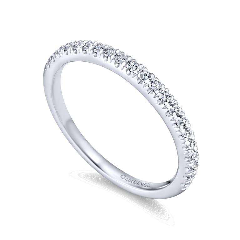 14K White Gold Matching Wedding Band - 0.22 ct - Shot 3