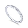 14K White Gold Matching Wedding Band - 0.22 ct