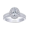 14K White Gold Matching Wedding Band - 0.22 ct