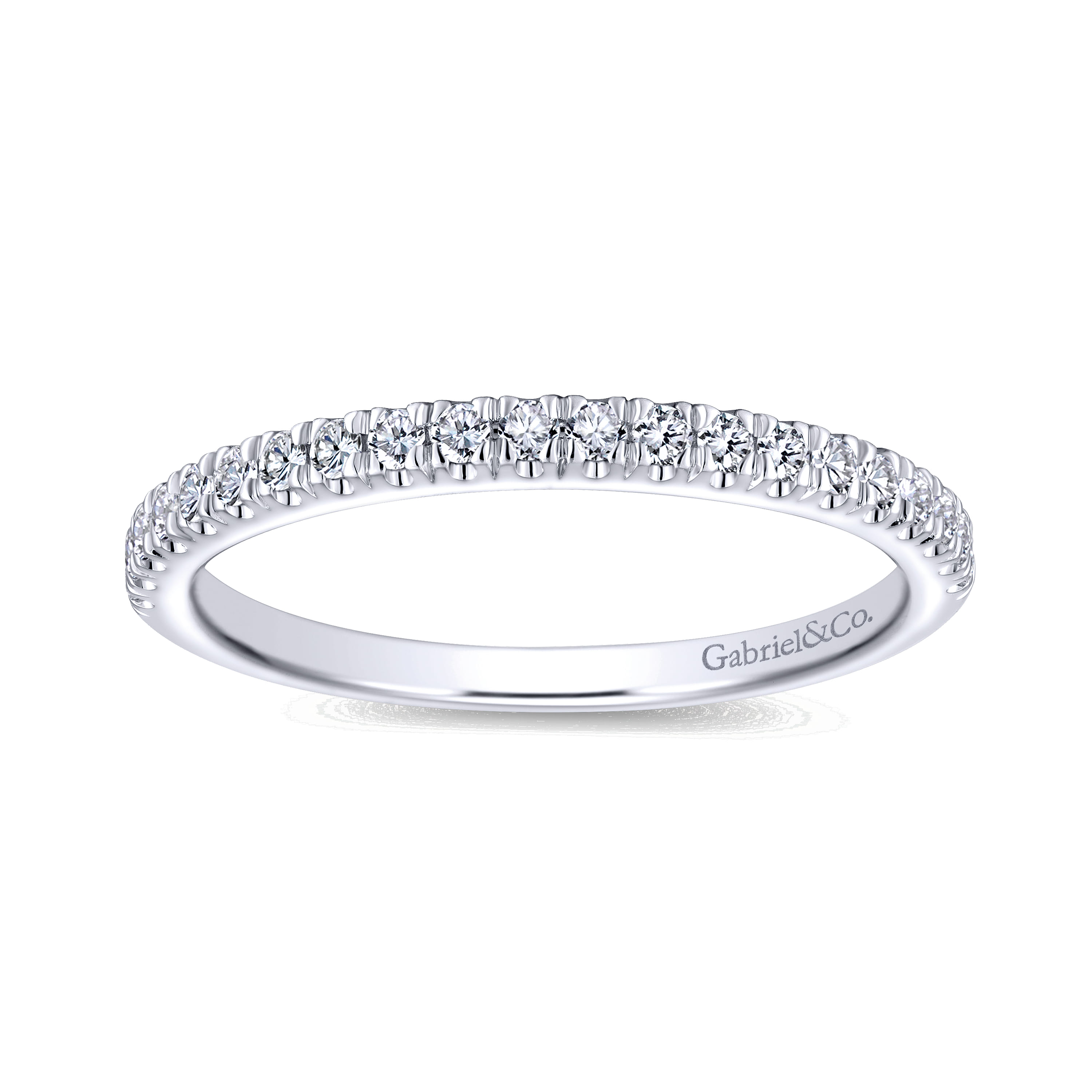 14K White Gold Matching Wedding Band - 0.22 ct - Shot 5