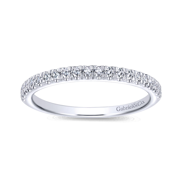14K White Gold Matching Wedding Band - 0.22 ct - Shot 5