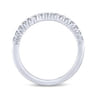 14K White Gold Matching Wedding Band - 0.31 ct