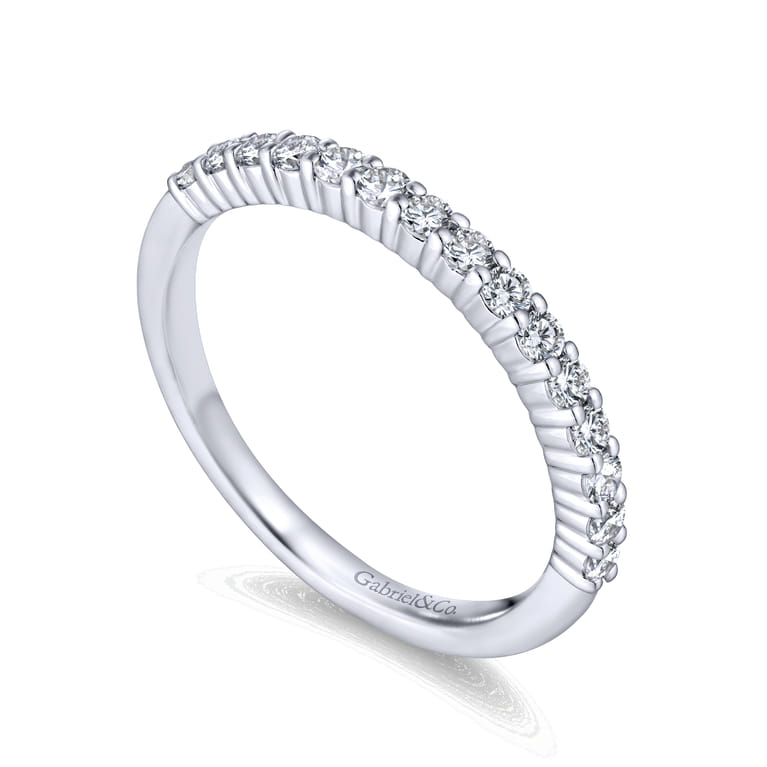 14K White Gold Matching Wedding Band - 0.31 ct - Shot 3