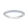 14K White Gold Matching Wedding Band - 0.31 ct