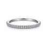 14K White Gold Matching Wedding Band - 0.14 ct