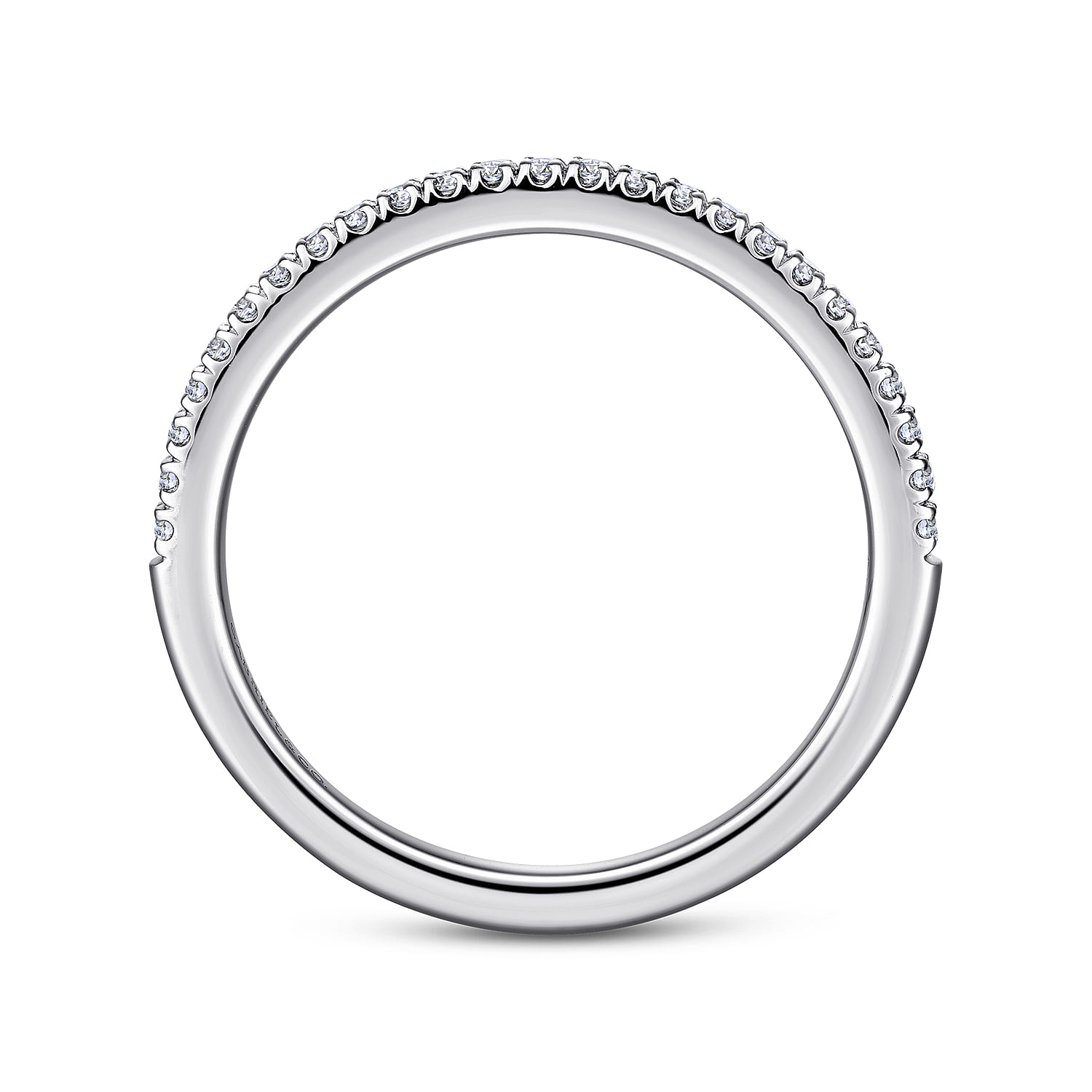14K White Gold Matching Wedding Band - 0.14 ct - Shot 2