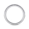 14K White Gold Matching Wedding Band - 0.14 ct