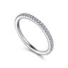 14K White Gold Matching Wedding Band - 0.14 ct