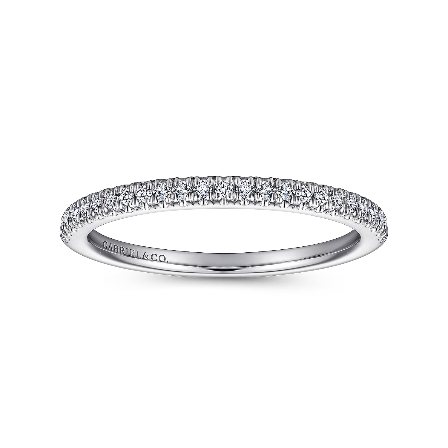 14K White Gold Matching Wedding Band - 0.14 ct - Shot 5