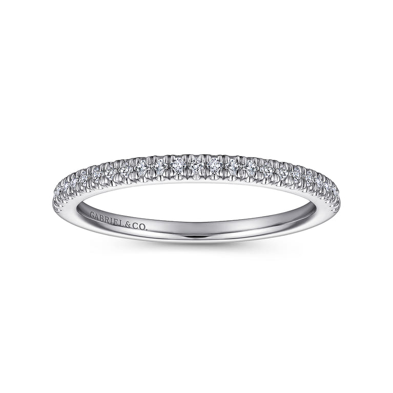 14K White Gold Matching Wedding Band - 0.14 ct - Shot 5