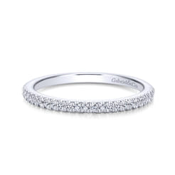 14K White Gold Matching Wedding Band