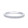 14K White Gold Matching Wedding Band - 0.13 ct