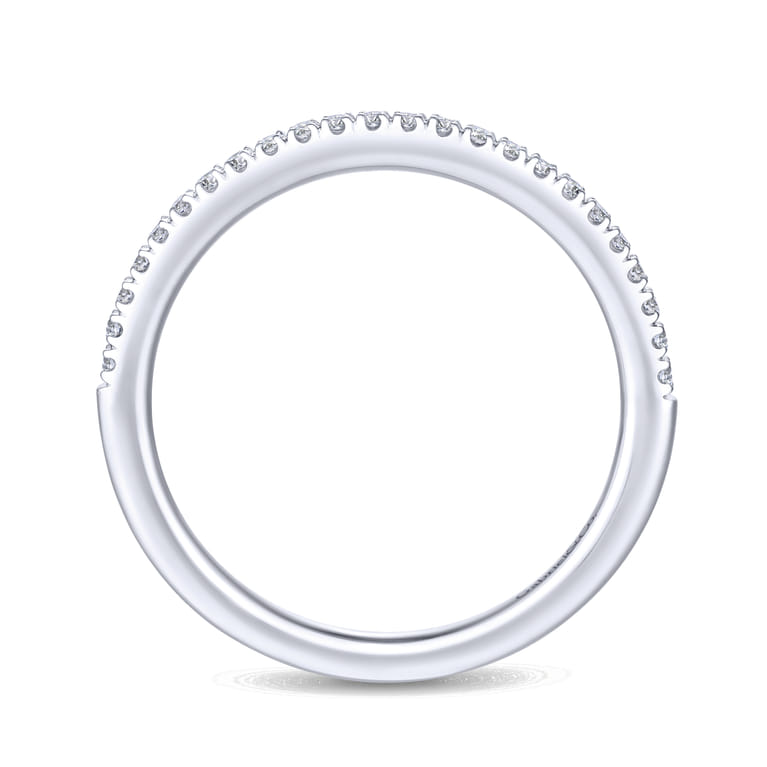 14K White Gold Matching Wedding Band - 0.13 ct - Shot 2