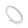 14K White Gold Matching Wedding Band - 0.13 ct