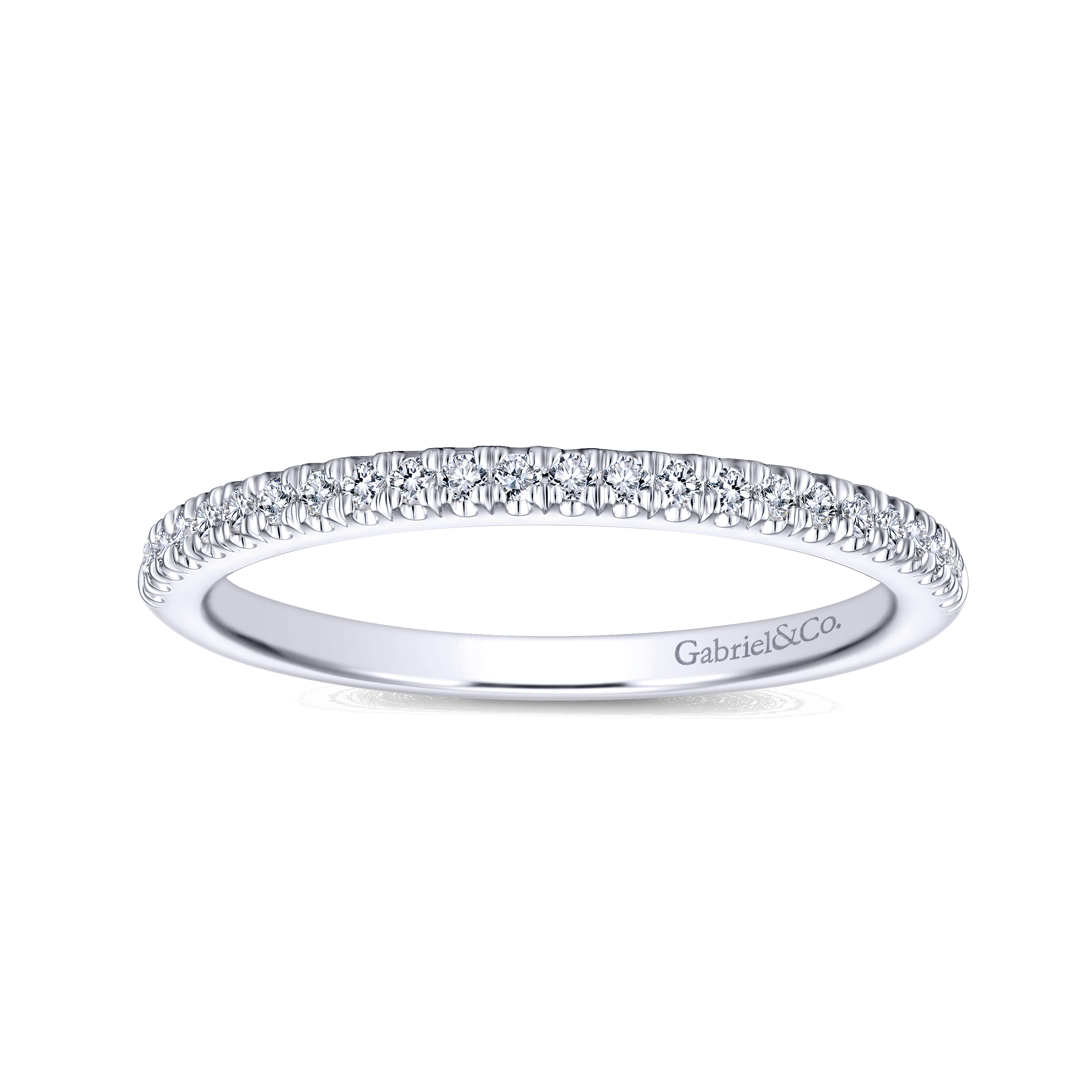 14K White Gold Matching Wedding Band - 0.13 ct - Shot 5