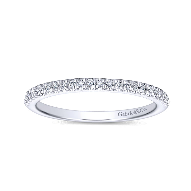 14K White Gold Matching Wedding Band - 0.13 ct - Shot 5