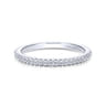14K White Gold Matching Wedding Band - 0.13 ct