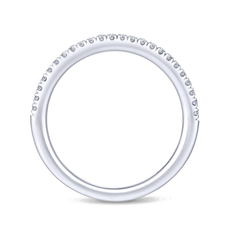 14K White Gold Matching Wedding Band - 0.13 ct - Shot 2