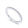 14K White Gold Matching Wedding Band - 0.13 ct