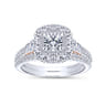 14K White Gold Matching Wedding Band - 0.13 ct