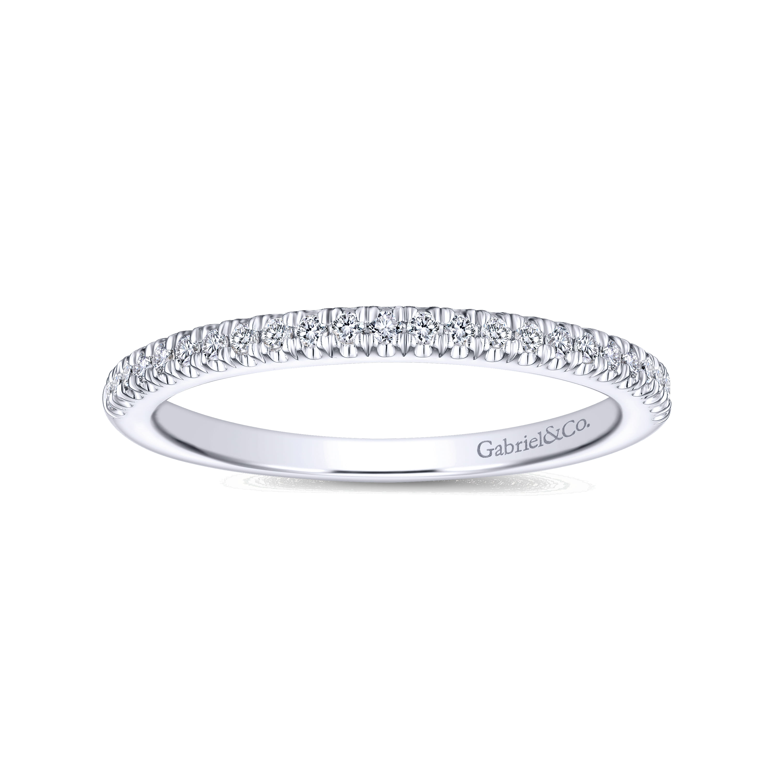 14K White Gold Matching Wedding Band - 0.13 ct - Shot 5
