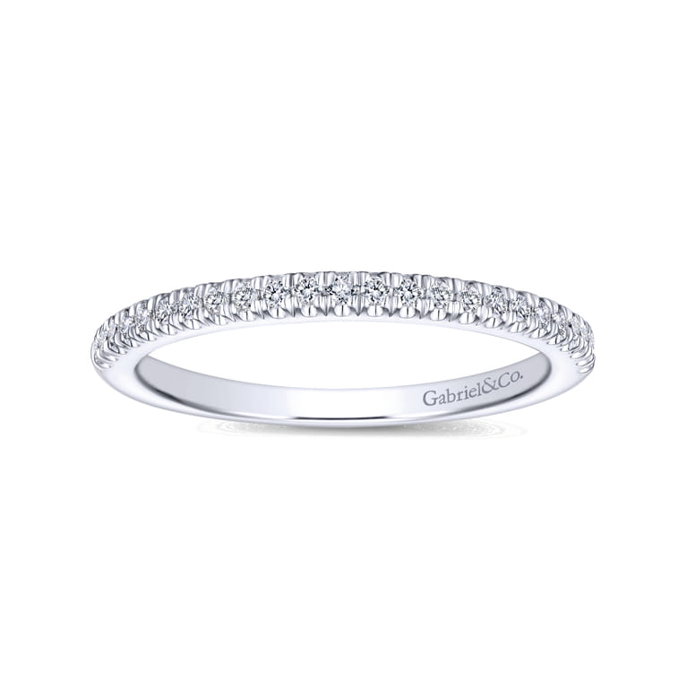 14K White Gold Matching Wedding Band - 0.13 ct - Shot 5