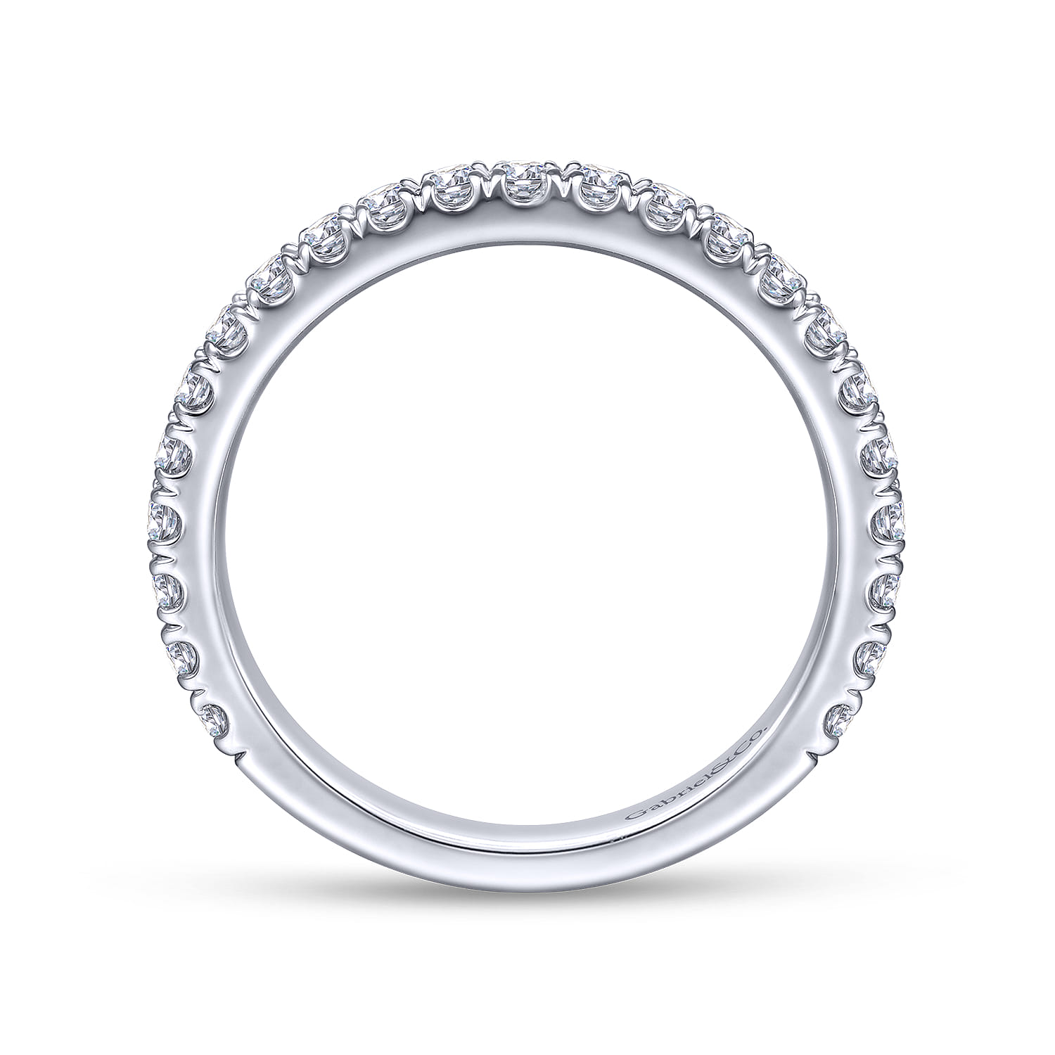 14K White Gold Matching Wedding Band - 0.3 ct - Shot 2