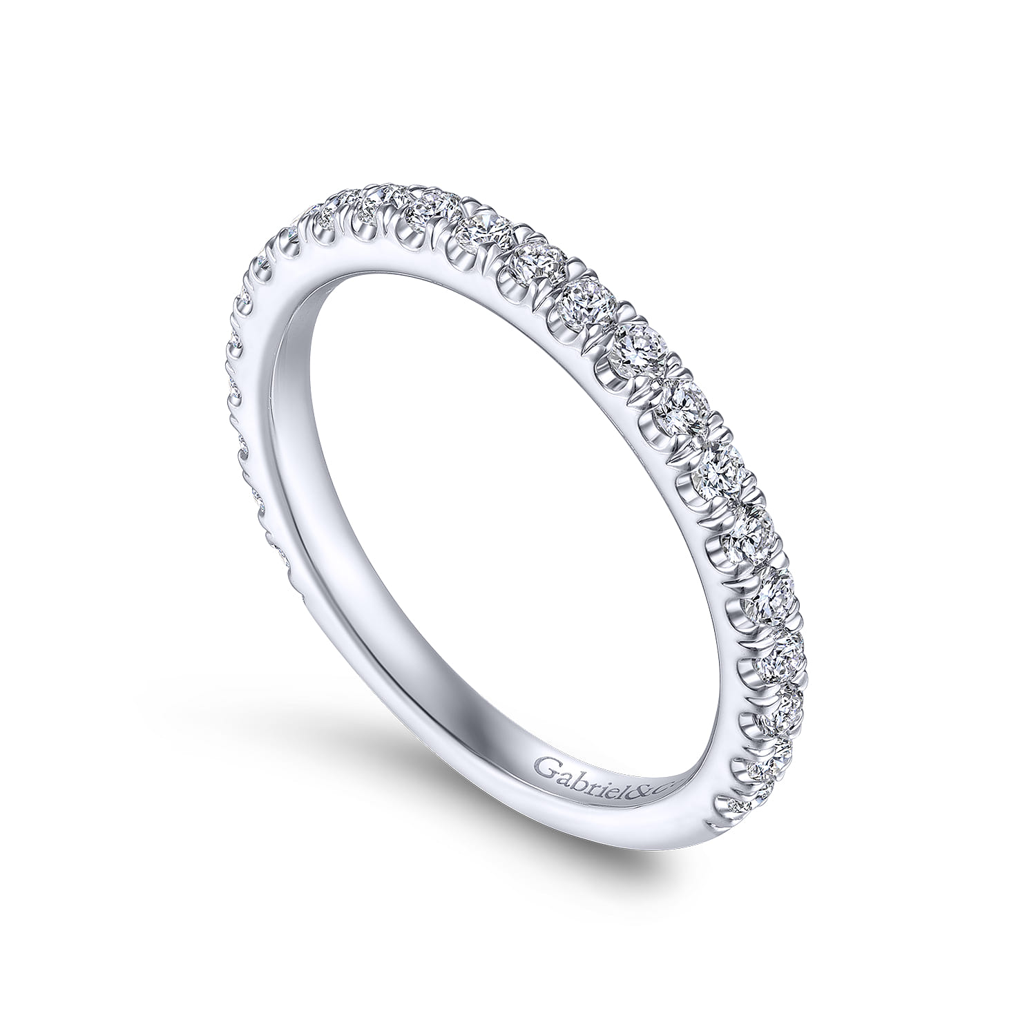 14K White Gold Matching Wedding Band - 0.3 ct - Shot 3