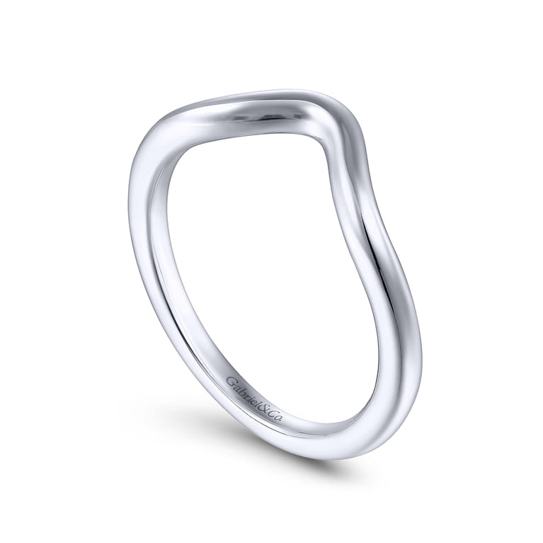 14K White Gold Matching Wedding Band - Shot 3