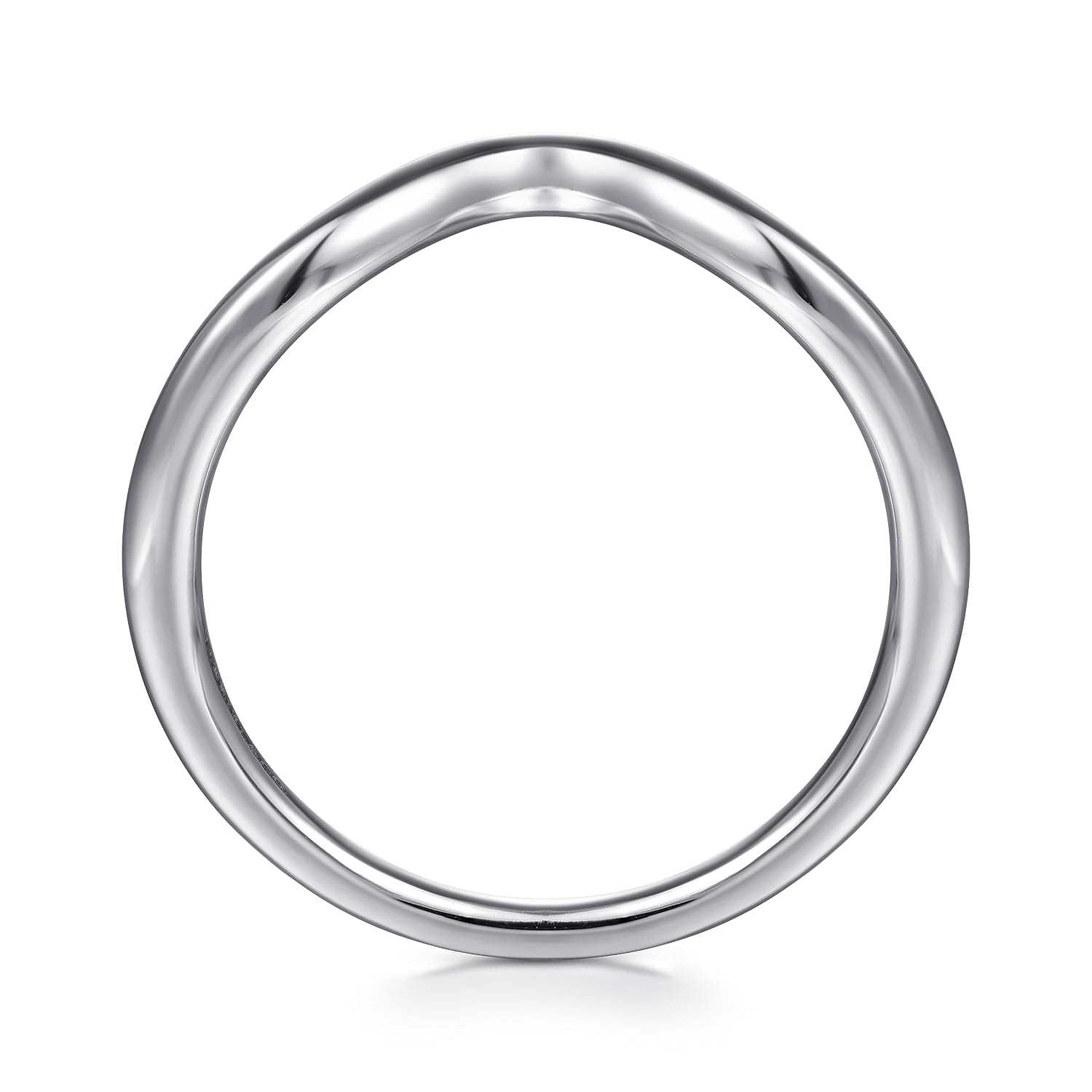 14K White Gold Matching Wedding Band - Shot 2