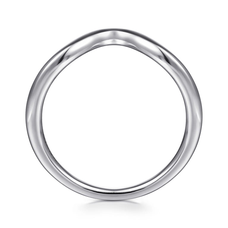 14K White Gold Matching Wedding Band - Shot 2