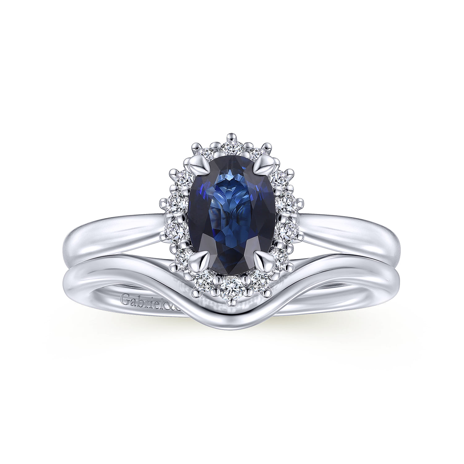 14K White Gold Matching Wedding Band - Shot 4