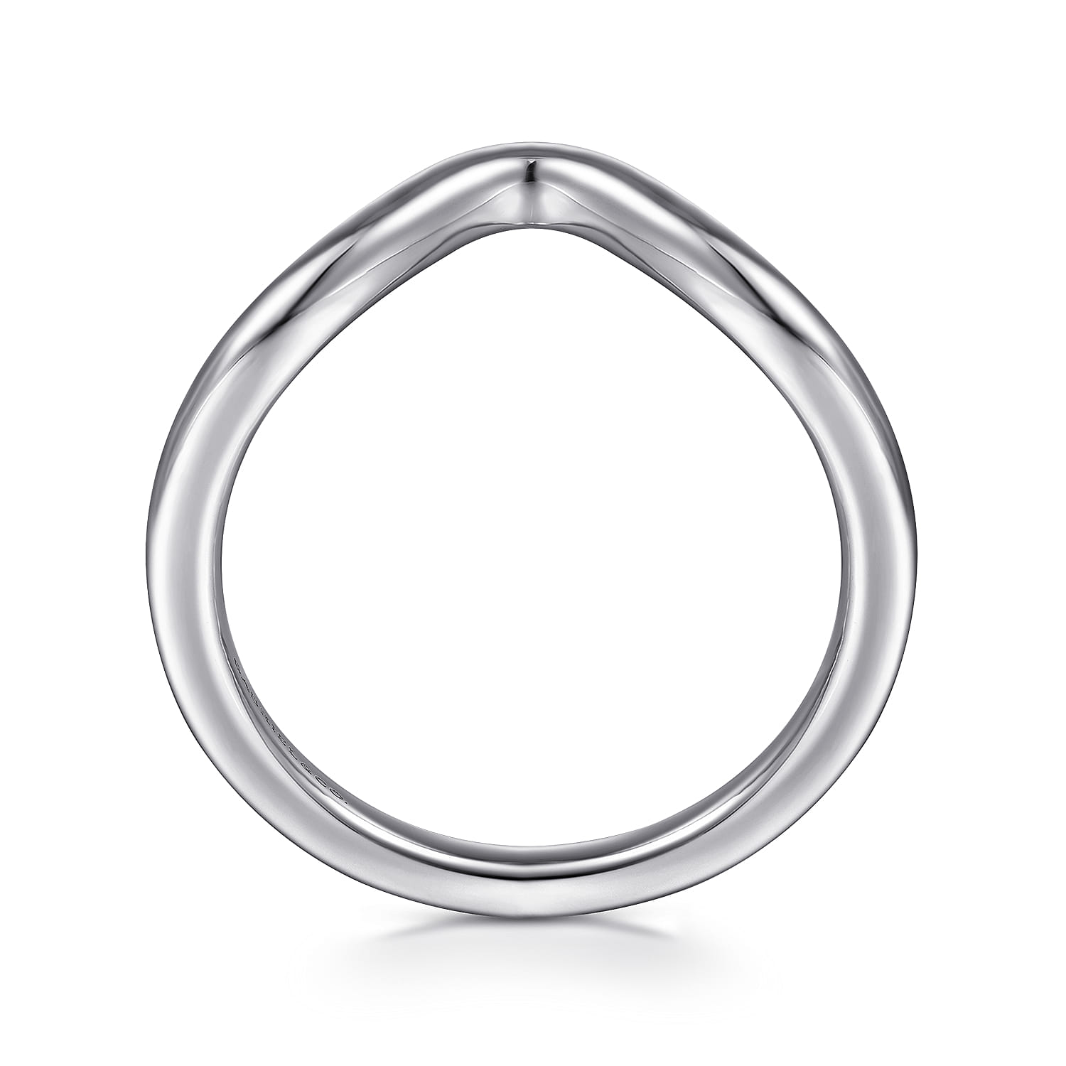 14K White Gold Matching Wedding Band - Shot 2