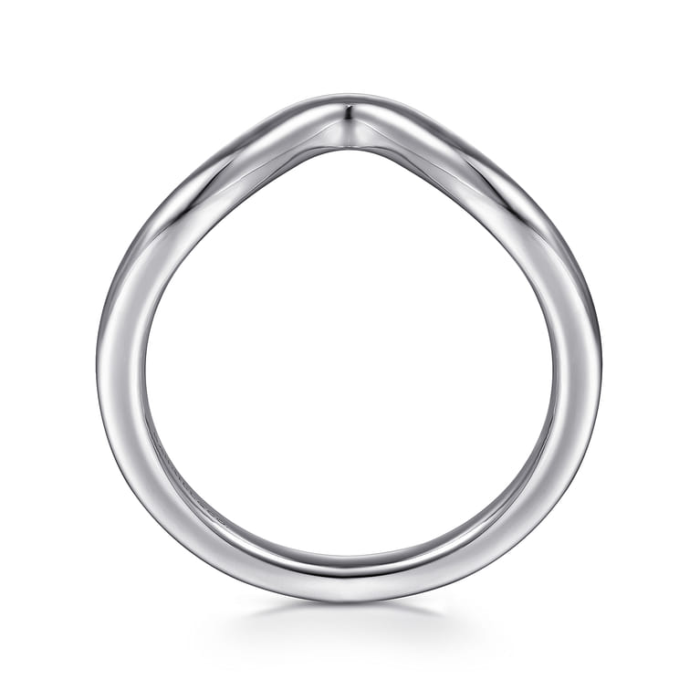 14K White Gold Matching Wedding Band - Shot 2