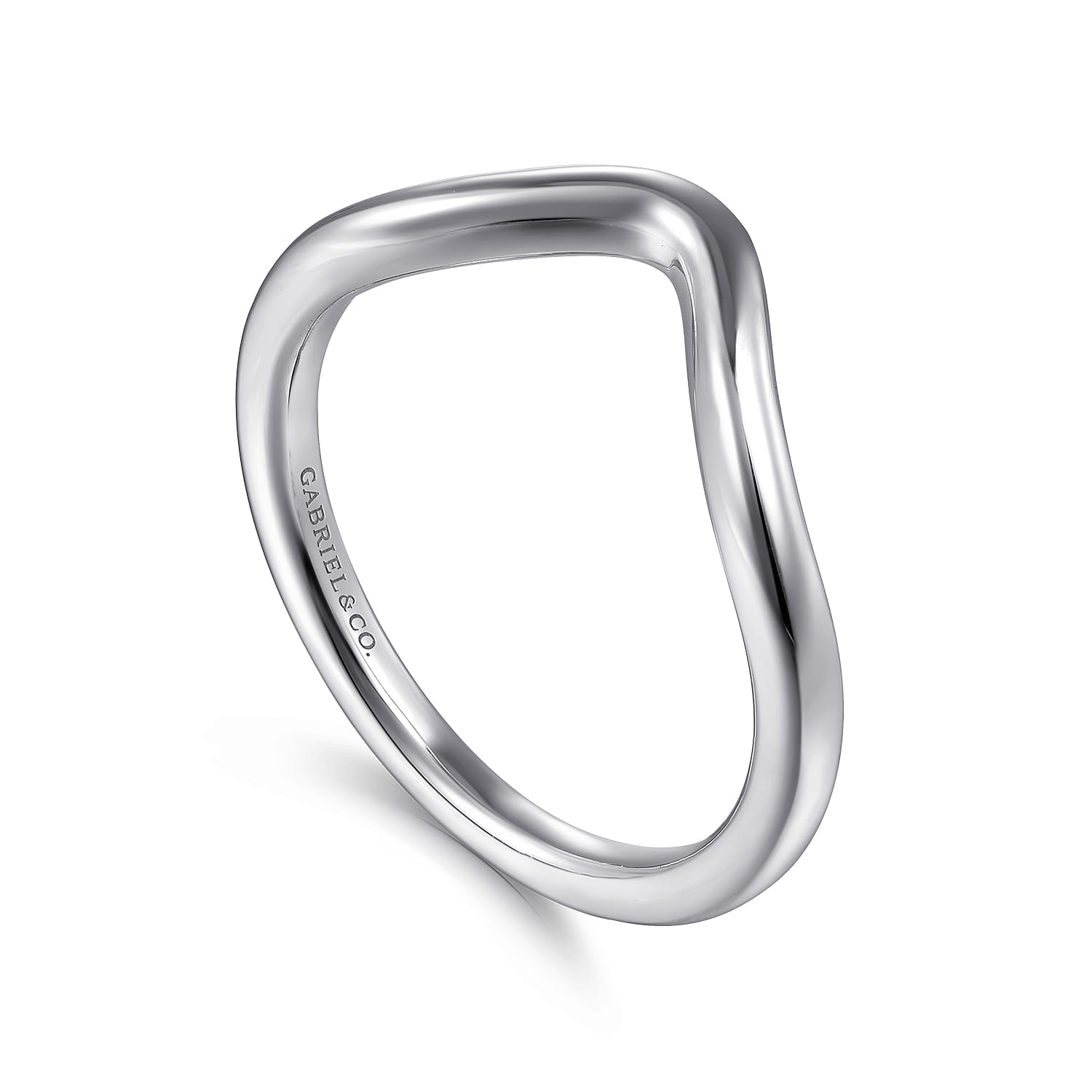 14K White Gold Matching Wedding Band - Shot 3