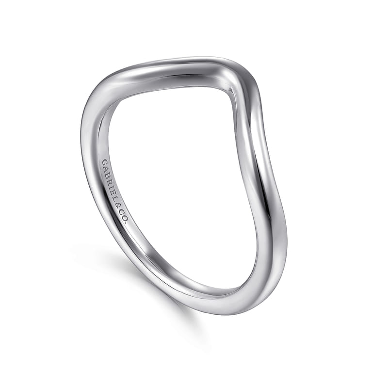 14K White Gold Matching Wedding Band - Shot 3