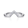 14K White Gold Matching Wedding Band - 0.2 ct