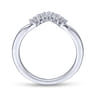 14K White Gold Matching Wedding Band - 0.2 ct