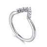 14K White Gold Matching Wedding Band - 0.2 ct